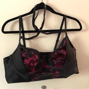 Torrid Lace and Satin Strappy Longline Underwire Bralette